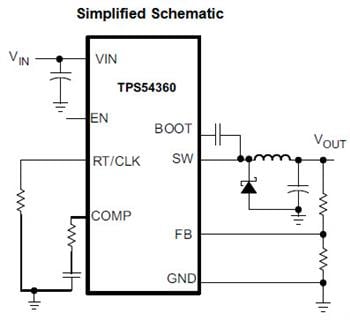 Texas Instruments TPS54360/Q1 60V, 3.5A Step-Down DC-DC Converter
