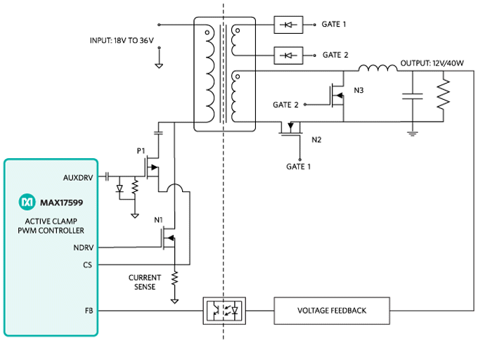 Block Diagram - Analog Devices / Maxim Integrated MAXREFDES41 Reference Design