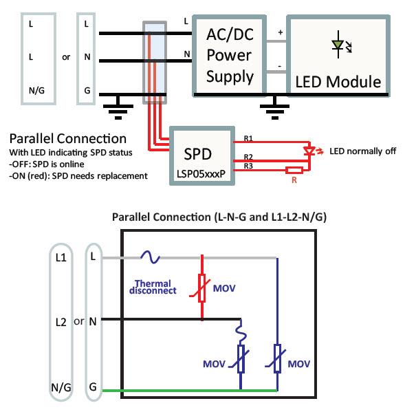 Schematic - Littelfuse LSP05 Surge Protection Modules