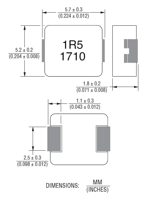 Chart - Bourns SRP5020TA Shielded Power Inductors