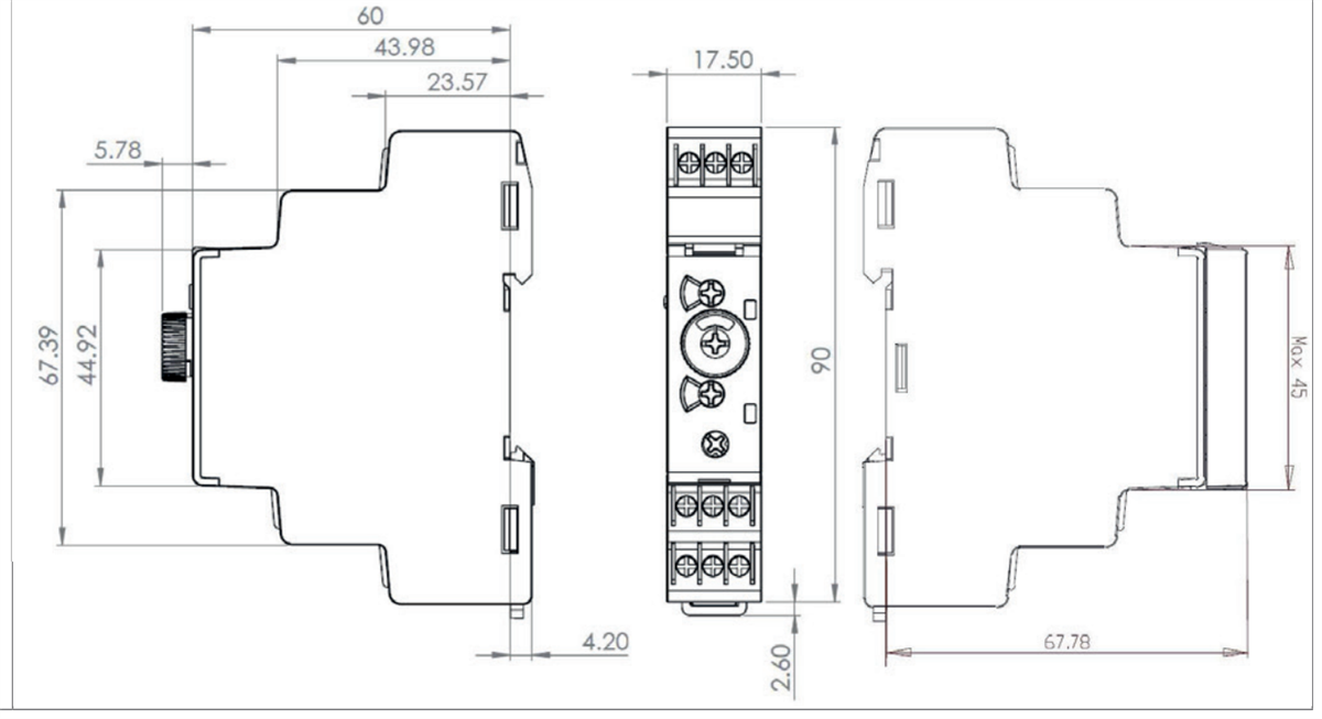 Crouzet Syr-Line BxxR 17.5mm Analog Timers