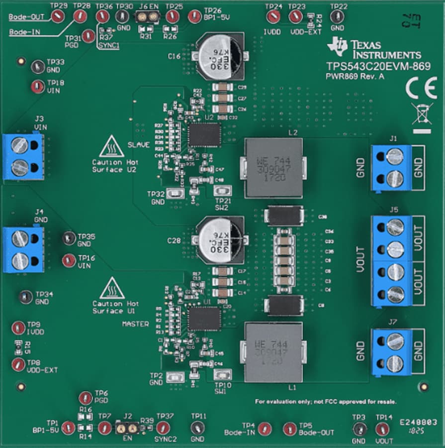Mechanical Drawing - Texas Instruments TPS543C20EVM-869 Buck Converter Evaluation Module