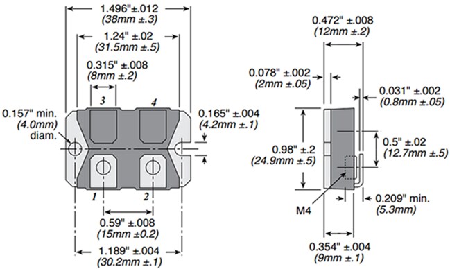 Ohmite TGH600 Thick Film SOT227 Resistors