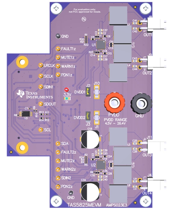 Location Circuit - Texas Instruments TAS5825MEVM Evaluation Module