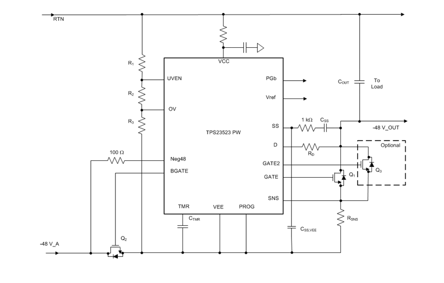 Schematic - Texas Instruments TPS23523 Hot Swap & OR-ing Controllers