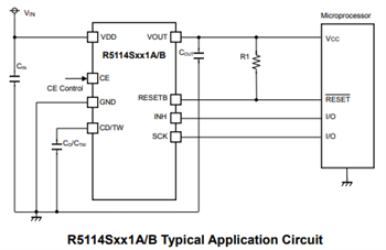 Application Circuit Diagram - Nisshinbo R5114 System Power Supply ICs