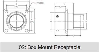 Mechanical Drawing - Amphenol Industrial LPT Connectors
