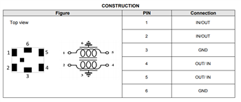 Mechanical Drawing - Walsin RFDSB Differential Signal Balancer