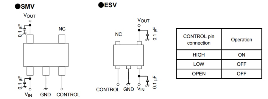 Application Circuit Diagram - Toshiba General-Purpose Single-Output Voltage Regulators