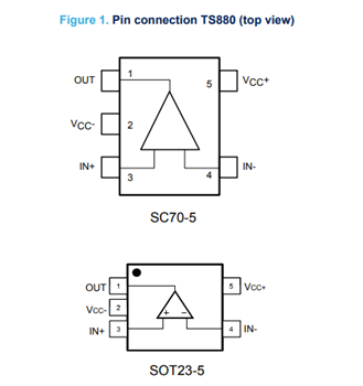 STMicroelectronics TS880/TS883 Nanopower Open-Drain Comparator