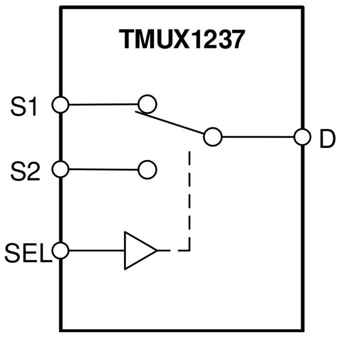 Block Diagram - Texas Instruments TMUX1237 SPDT General Purpose Switches