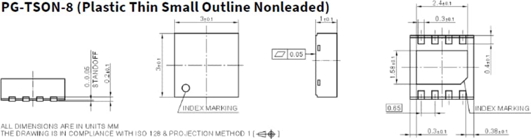 Mechanical Drawing - Infineon Technologies TLT9251VLE High-Speed CAN FD Transceiver