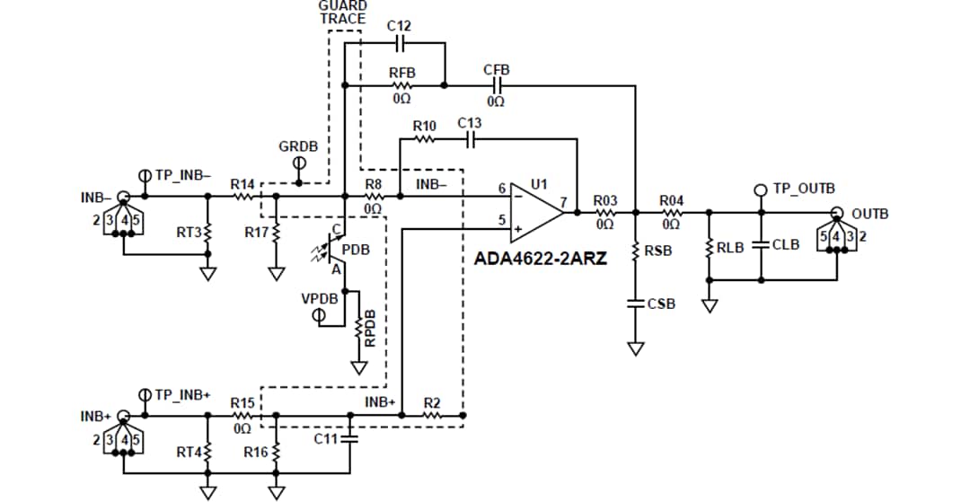 Schematic - Analog Devices Inc. EVAL-ADA4622-2 Evaluation Board
