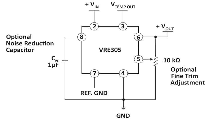 Apex Microtechnology VRE305 +5V Low Noise Precision Voltage Reference