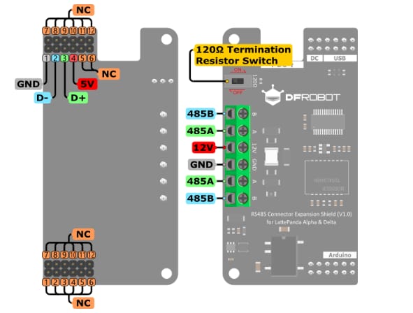 Schematic - DFRobot RS485 Connector Expansion Shield