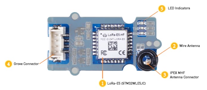 Seeed Studio Grove LoRa-E5 (STM32WLE5JC) Module