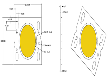 Mechanical Drawing - Luminus Devices CCT Tunable LED COBs