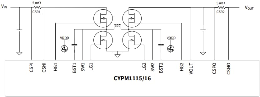 Schematic - Infineon Technologies EZ-PD™ PMG1-B1 USB Type-C™ High-Voltage MCUs