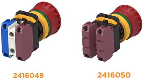 Infographic - TE Connectivity / Alcoswitch PBES22 Pushbutton 22mm Emergency Stop Switches