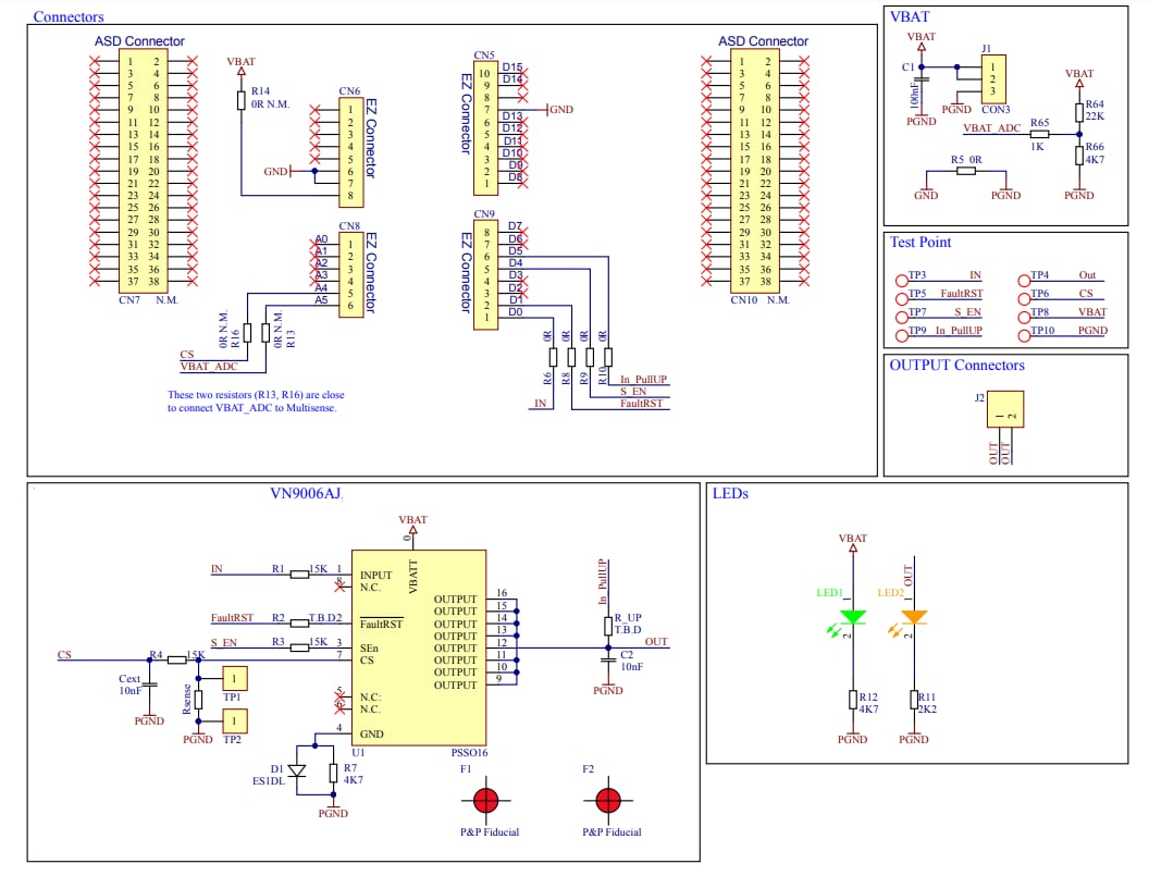 Schematic - STMicroelectronics EV-VN9006AJ Evaluation Board