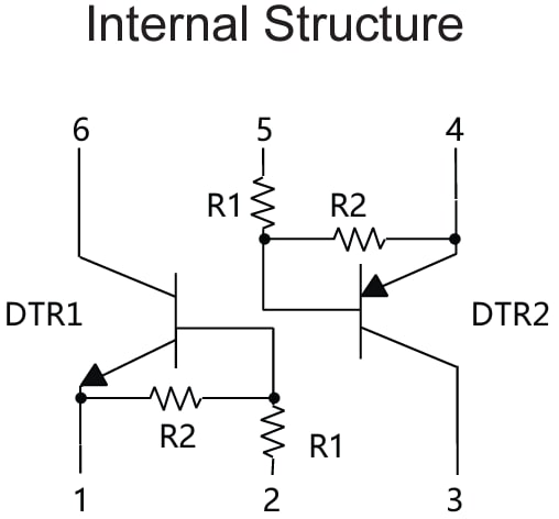 Micro Commercial Components (MCC) UMD2NHE3 NPN & PNP Digital Transistor
