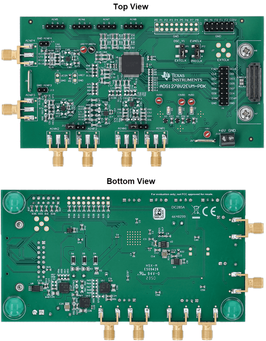 Mechanical Drawing - Texas Instruments ADS1278EVM-PDK Evaluation Module (EVM)