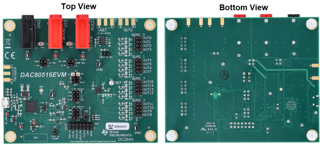 Mechanical Drawing - Texas Instruments DAC80516EVM DAC Evaluation Module (EVM)