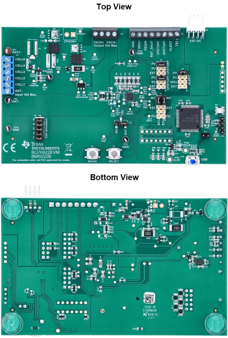 Mechanical Drawing - Texas Instruments bq76922EVM Evaluation Module (EVM)