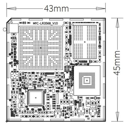 Mechanical Drawing - MYIR MYC-LR3568 System-On-Modules (SoMs)