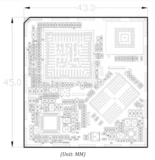 Mechanical Drawing - MYIR MYC-LT527 System on Modules (SoMs)