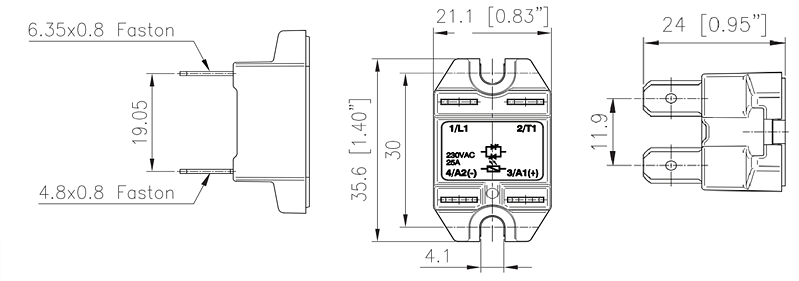 Chart - Teledyne Relays FSC Single-Phase Solid-State Relays