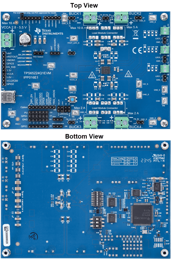 Mechanical Drawing - Texas Instruments TPS65224Q1EVM PMIC Evaluation Module (EVM)