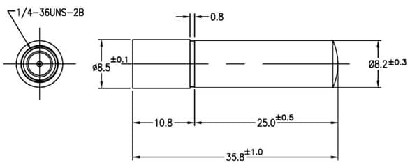 Mechanical Drawing - Taoglas TU.63.2111 6-8.5GHz 6dBi Ultra-Wideband Antenna