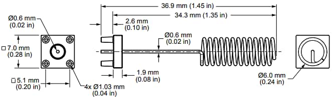 Chart - TE Connectivity / Linx Technologies 2.4GHz Vertical Helical Antenna