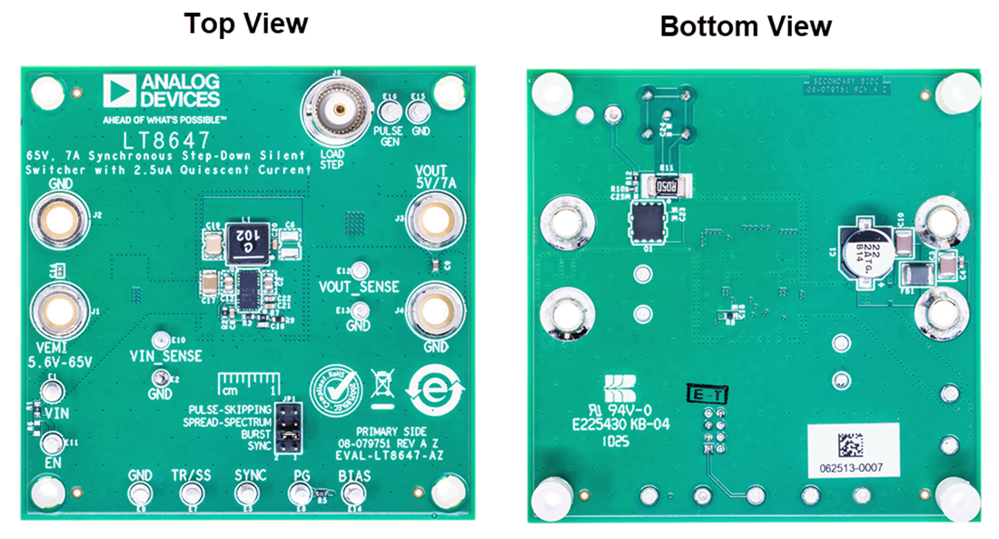 Mechanical Drawing - Analog Devices Inc. EVAL-LT8647-AZ Evaluation Board