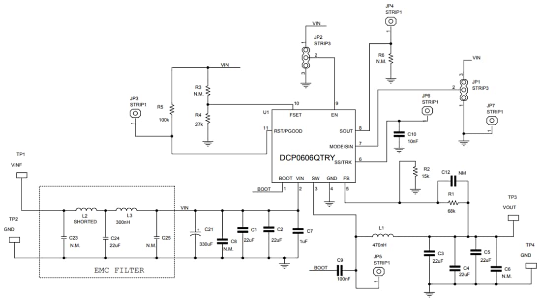 Schematic - STMicroelectronics STEVAL-0606YADJ Evaluation Board