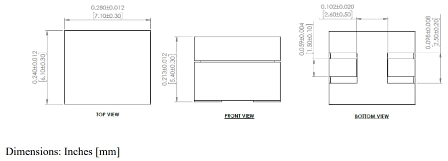 Mechanical Drawing - Abracon AVR-1F070605S Assembly Power Inductor