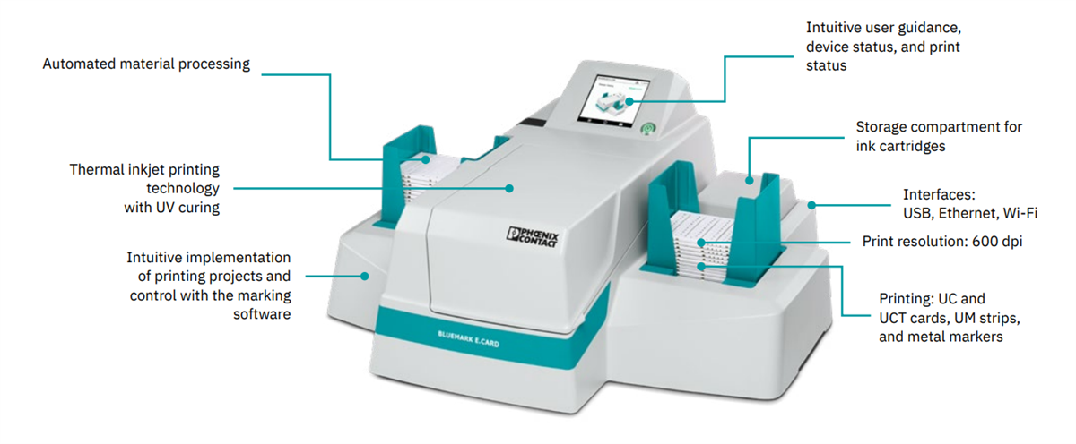 Phoenix Contact BLUEMARK E.CARD UV Inkjet Printer