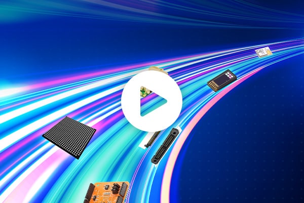 Mouser products traveling across a beam of light