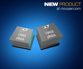 Analog Devices LTM4626 and LTM4638 µModule Buck Regulators Now Available from Mouser Electronics 